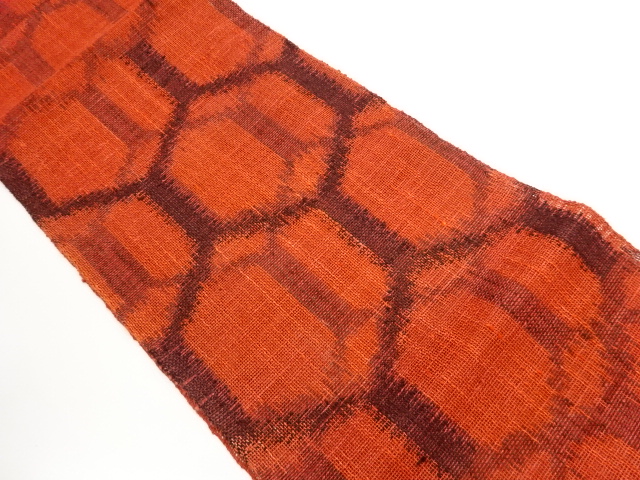 JAPANESE KIMONO / NAGOYA OBI FOR SUMMER / TSUMUGI / WOVEN KIKKO 